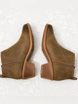 💥 TEVA Anaya Waterproof Leather Side Zip Ankle Boots Brown Women’s 7💛 thumbnail 4