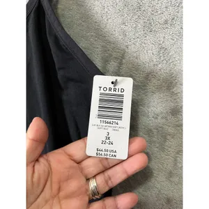 Torrid Seamless 360 Smoothing Slip Shirt Length 3X Black Adjustable‎ Straps New thumbnail 3