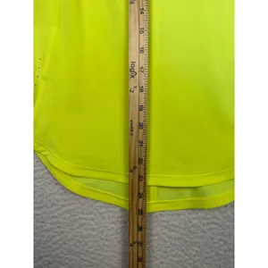 Lululemon Tank Womens 2 Yellow High‎ Neck Mesh Athletic Running Top LW1CYHS thumbnail 4