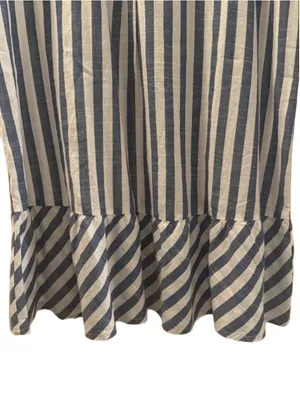 Style & Co. Blue White Striped Flutter Midi Dress Women's Size M NWT thumbnail 4