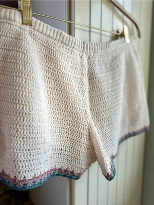 American Eagle Crochet Shorts Cotton Cream Boho Drawstring Large L thumbnail 5