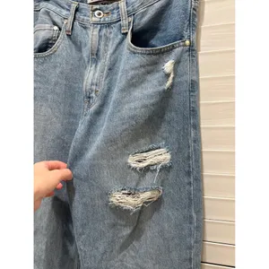 Levi's SilverTab 94 Baggy Jeans Womens 27 Light Wash Distressed Ripped Denim 90s thumbnail 2