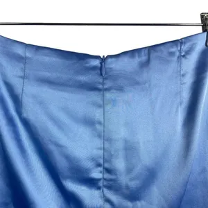 Tiger Mist Womens S Baby Blue Satin Ruched Drawstring Micro Mini Skirt Y2K thumbnail 7