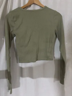 Cropped Garage Long Sleeve Top Ribbed thumbnail 3