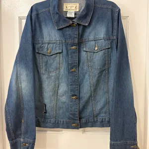 Disneyland Denim‎ Jacket Women XXL Trucker Mickey Mouse Buttons Disney Retro thumbnail 1