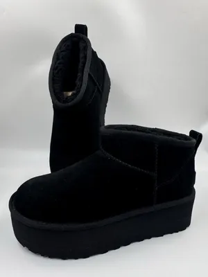 UGG Classic Ultra Mini Platform Women's Ankle Boots - Color Black Size 8 New thumbnail 1