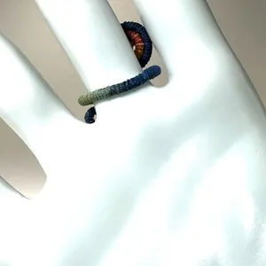 Colorful snake threaded ring thumbnail 7