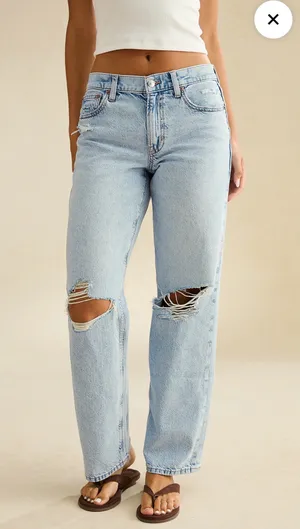 American Eagle Strigid Ripped Stovepipe Jeans thumbnail 4