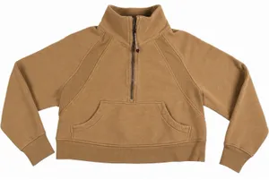 Lululemon Scuba Oversized Funnel-Neck Half Zip Filbert Tan Small thumbnail 1