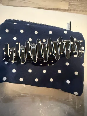 Parke Claw Clip Polka Dot Collection Black + White NIP thumbnail 4
