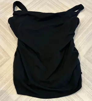 Liz Lange Maternity for Target Black Tank Top Unhookable Straps Size Small thumbnail 1
