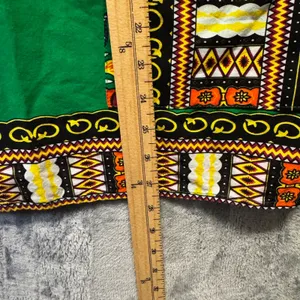 2073 |‎ It Girl African Dashiki Print Cotton Festival Top Green Womens Small thumbnail 4