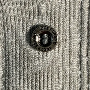 Lucky Brand Ribbed Knit Crop Tank Top Women's Taupe‎ Gray Color Button Front thumbnail 3