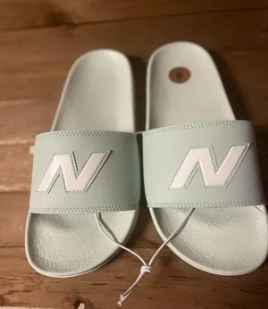 NEW New Balance Mint Green Slide Sandals with White Logo women's size 8 thumbnail 1