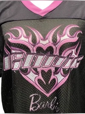 NWT Iconic Barbie Jersey Size Large Black thumbnail 2