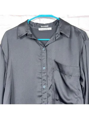 Abercrombie & Fitch Black Oversized Shirt - Size S thumbnail 2