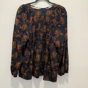 Natural Life Rowan Floral Top Bohemian Cottagecore Festival Boho Tie Neck XXL thumbnail 5