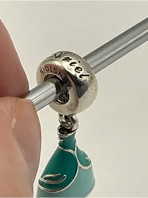 Pandora Disney Ariel Dress Dangle Charm Teal Enamel S925 ALE thumbnail 2