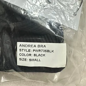 GIGI C Revolve Andrea Sports Bra Women's Small Black Ribbed Cutout V-Back New thumbnail 10