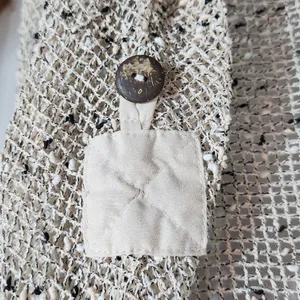 Keren Hart Natural Loose Knit Cardigan with Oversized Button Detail Size XXL thumbnail 7