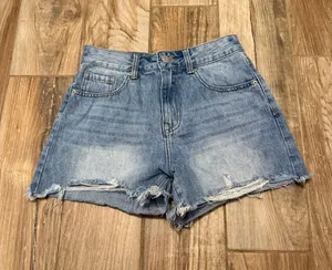 Vervet by Flying Monkey Cut Off Denim Shorts thumbnail 1