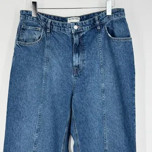 We The Free Wallflower jeans women's 33 wide leg mid rise flare blue denim retro thumbnail 2