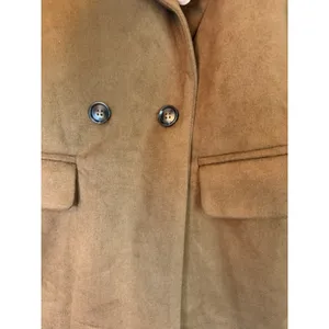 Windsor Faux Suede Brown Double Breasted Blazer XS NWT thumbnail 10