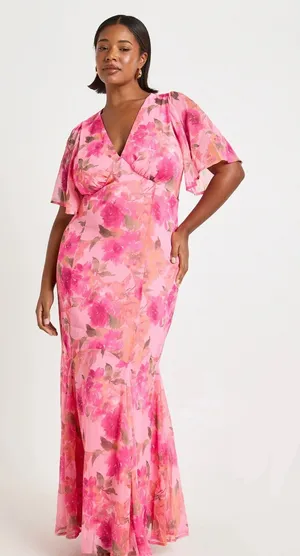 Boohoo Floral Wedding Guest Dress thumbnail 1