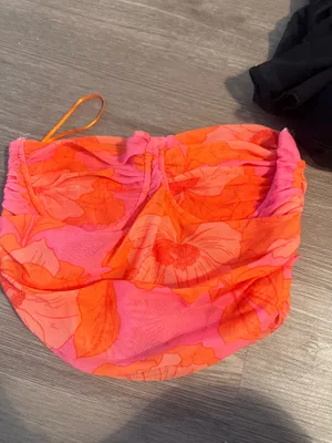 Zara floral tulle corset top thumbnail 3