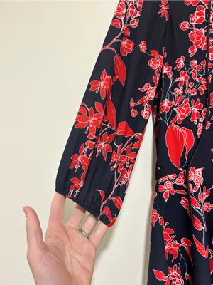 NWT Alice + Olivia Vine Floral Black Cherry Mini Dress Size XS thumbnail 3