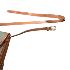 Dooney & Bourke Vintage Leather Shoulder Taupe Tan Cavalry Spectator Crossbody thumbnail 10