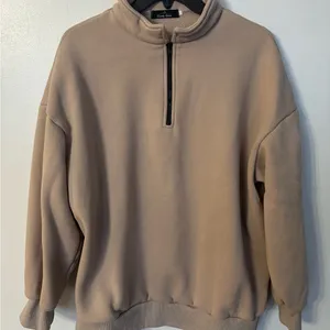 Trendy Queen Women's Half Zip Pullover Long Sleeve Sweatshirt Hoodie thumbnail 1