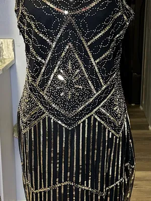 1920’s Flapper Style dress with fringe thumbnail 1