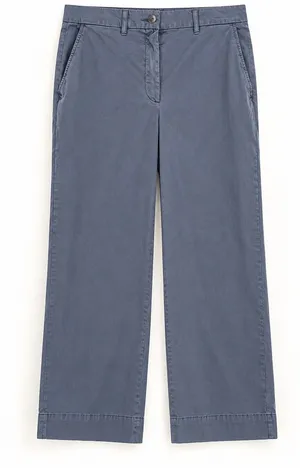 Elizabeth and James Chino Trousers Womens 4 Blue Grey Cropped Wide Leg Minimal thumbnail 1