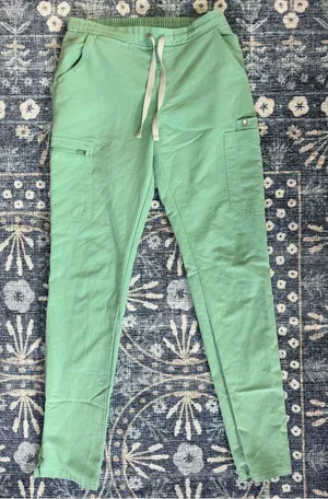 Figs Yola Jade Green Drawstring Cargo Joggers thumbnail 1