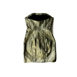 COPY - NWT Haute Hippie Metallic Gold & Black Twist Front Strapless Mini Dress … thumbnail 10