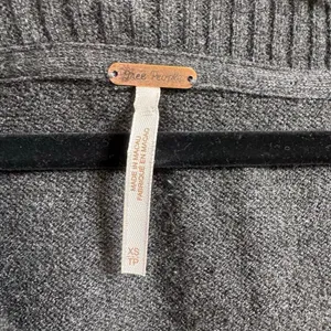 Free People Orion Charcoal Gray A-Line Tunic Oversized Sweater XS thumbnail 3