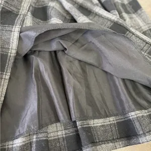 Vintage USA Aqua Plaid Skirt Academia Punk Goth Pin Up Retro Black Gray Mini M thumbnail 8