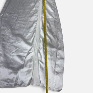 Lulus Women White Satin Strapless Maxi Dress XS thumbnail 9