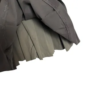 Zara Gray Dark Academia Blogger Box Pleated Drop Waist Belted Polo Mini Dress S thumbnail 8