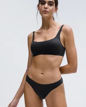 Lululemon Wundermost Ultra-Soft Nulu Scoop-Neck Bralette A-D Cups in Black | Size 8 thumbnail 1