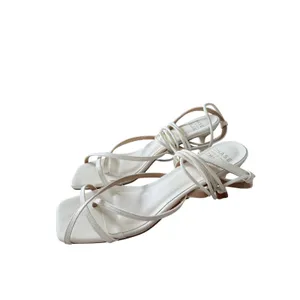 Chase + Chloe Wraparound Sandals‎ Size 8 OffWhite Square Open Toe thumbnail 3