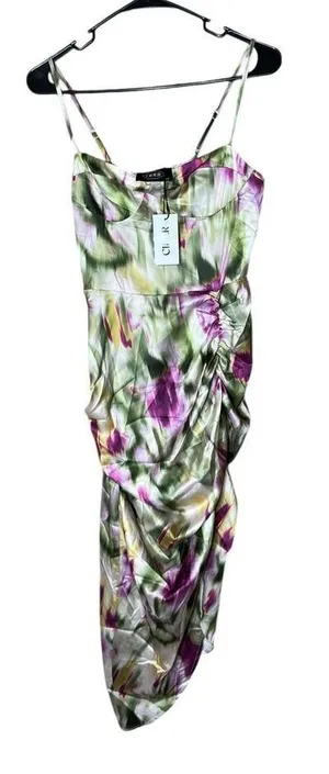 Cider Illusions Ruched Midi Dress Size‎ XS NWT thumbnail 1