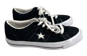 Converse One Star Ox Pro Black & White Suede‎ Skate Shoes Sz 8 thumbnail 1