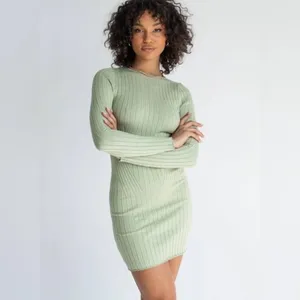 NWT Womens Size Large XL Princess Polly Light Green Ashton Knit Mini Dress NEW thumbnail 4