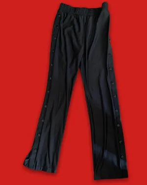 Snap Button Track Pants Black thumbnail 1
