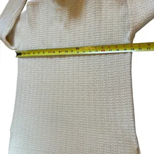 Theory Wool Oversized Turtleneck Tunic Sweater Womens Small Ivory Chunky Knit thumbnail 11