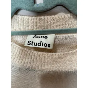 Acne Studios Ryssa Alpaca Merino Wool Cream Cropped‎ Sweater Sz S thumbnail 5