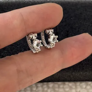 13mm CZ Small Hoop Earrings for Men Women Hip Hop Punk Streetwear Unisex Earring thumbnail 6
