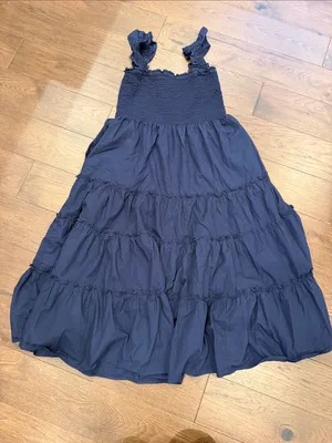 Kourt Women’s Navy Smocked Tiered Sundress Size Large - C60-038 thumbnail 8